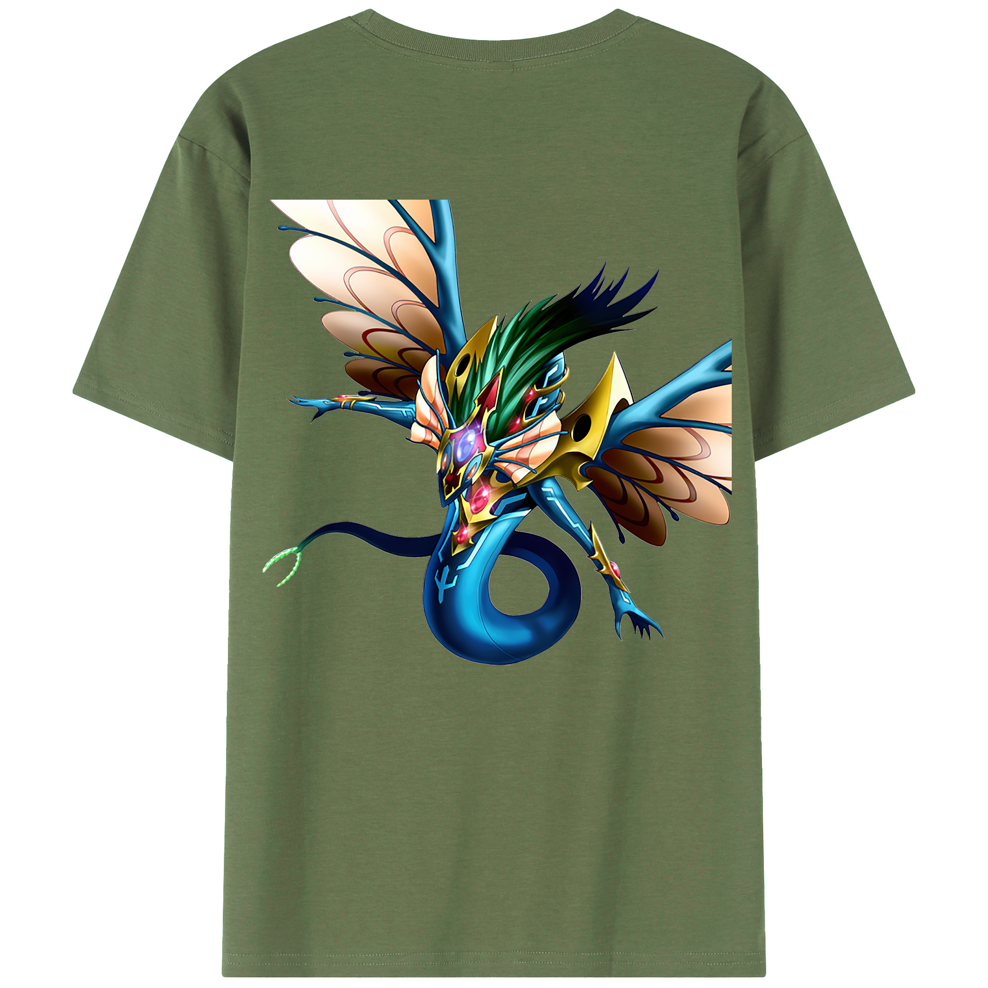 （画像用） 遊☆戯☆王 Yu-Gi-Oh! 綿100％ メンズ半袖Tシャツ（バックプリント） 通気性